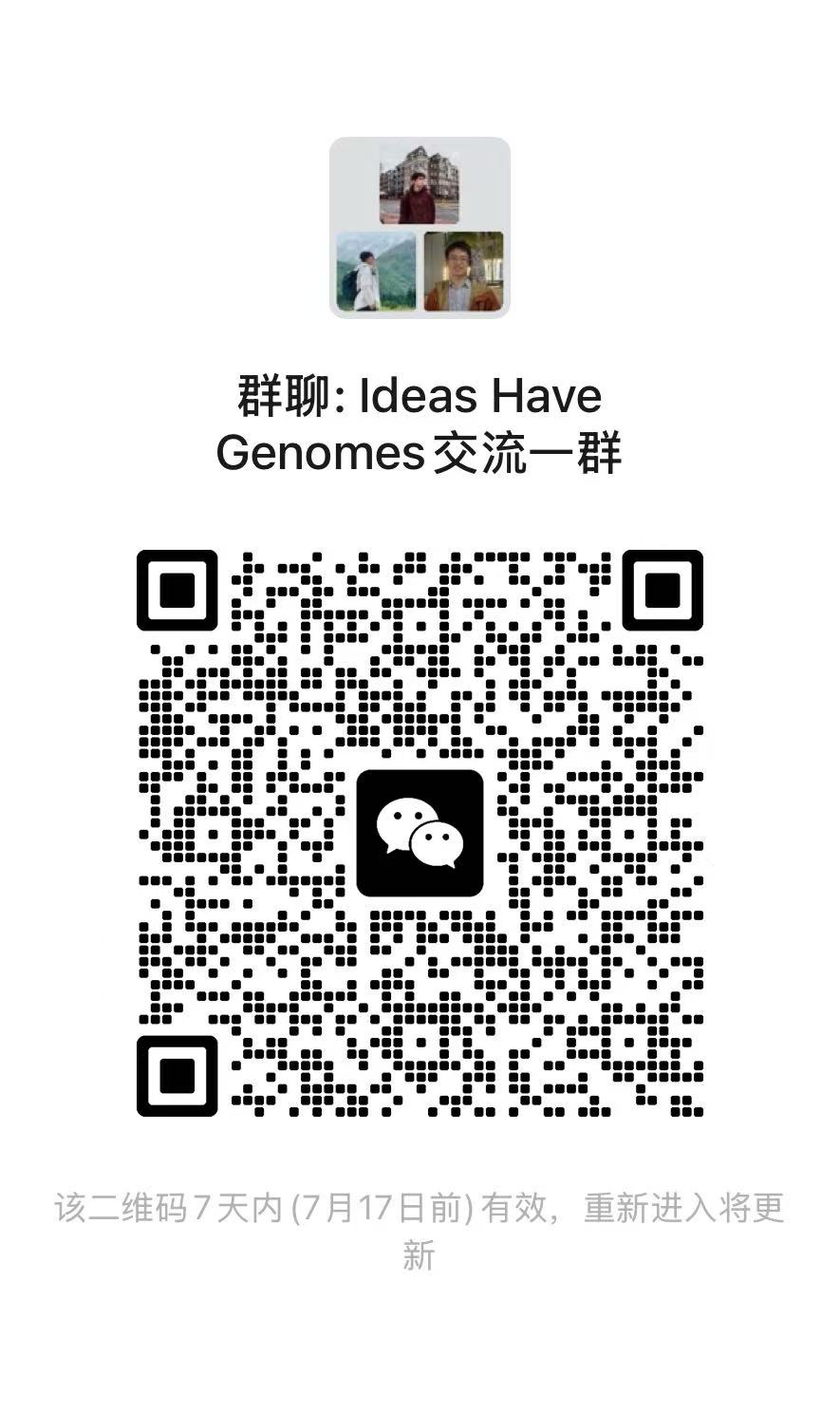 Ideas Have Genomes WeChat group QR code